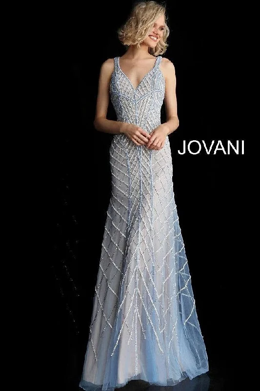 Bodycon dress with a flared skirt for a unique silhouetteJovani 55821 Shimmering V Neck Long Formal Prom Dress Bodycon dress with a flared skirt for a unique silhouetteJovani 55821 Shimmering V Neck Long Formal Prom Dress