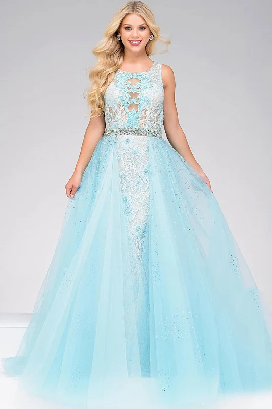 Bodycon dress in a geometric pattern​Jovani 36805 Sleeveless Long Prom Gown