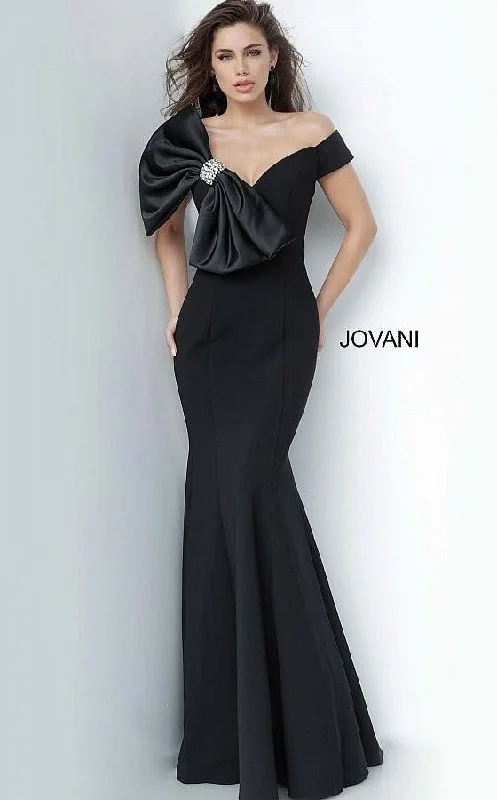 Bodycon dress with a peplum hem​Jovani 1007 Long Prom Dress