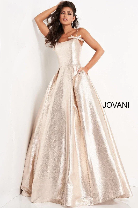 Bodycon dress with a lace - up front​Jovani 03479 Prom Long Dress