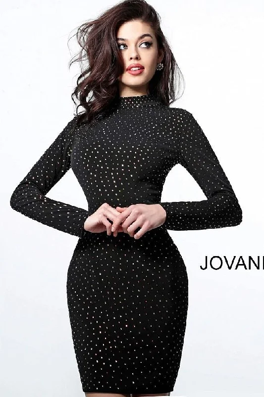 Bodycon dress with a high - low hem for a trendy lookJovani 1460 Short Dress Cocktail Bodycon dress with a high - low hem for a trendy lookJovani 1460 Short Dress Cocktail