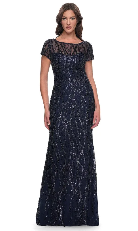 Plaid wedding guest dresses in muted colors for a fall weddingLa Femme 31005 - Illusion Neck Sequin Embellished Evening Dress Plaid wedding guest dresses in muted colors for a fall weddingLa Femme 31005 - Illusion Neck Sequin Embellished Evening Dress
