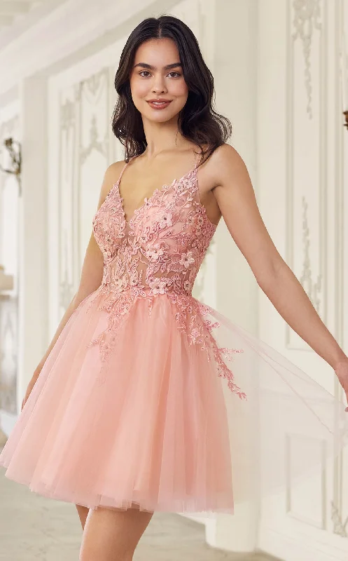 Long - cocktail dresses with a slit and a fitted bodiceLaDivine SF047 Dress