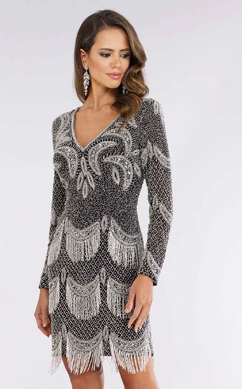 Mini cocktail dresses with a cold - shoulder ruffled sleeveLara 29377 Dress
