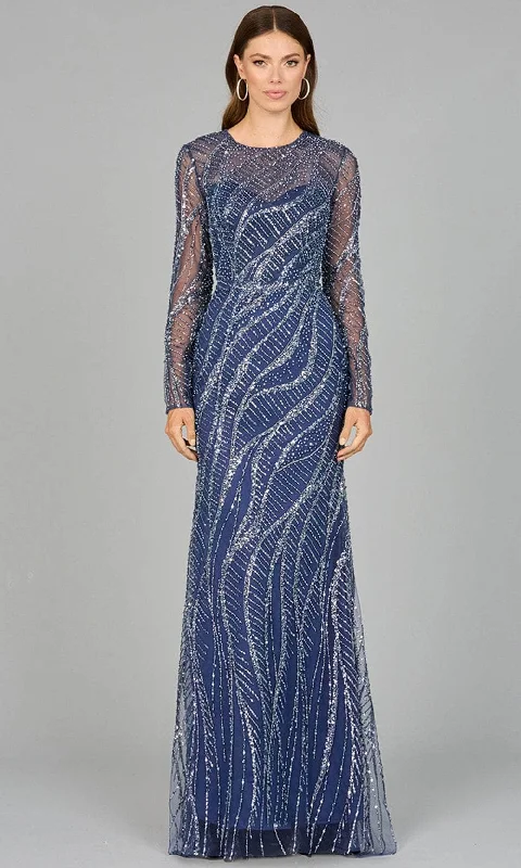 Wedding guest dresses with pom - pom trims for a playful lookLara Dresses 29039 - Swirl Beaded Long Sleeve Formal Dress Wedding guest dresses with pom - pom trims for a playful lookLara Dresses 29039 - Swirl Beaded Long Sleeve Formal Dress
