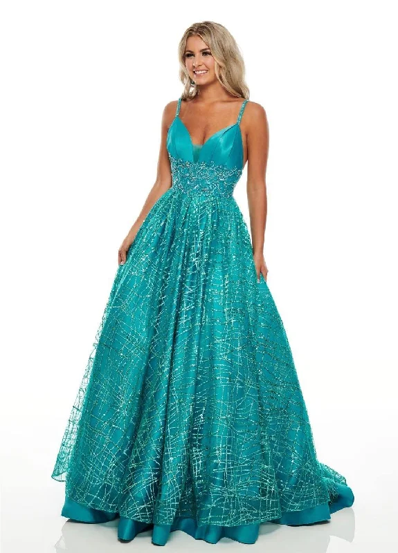 Bodycon dress with a wrap - around style​Rachel Allan Long Prom Dress Ball Gown