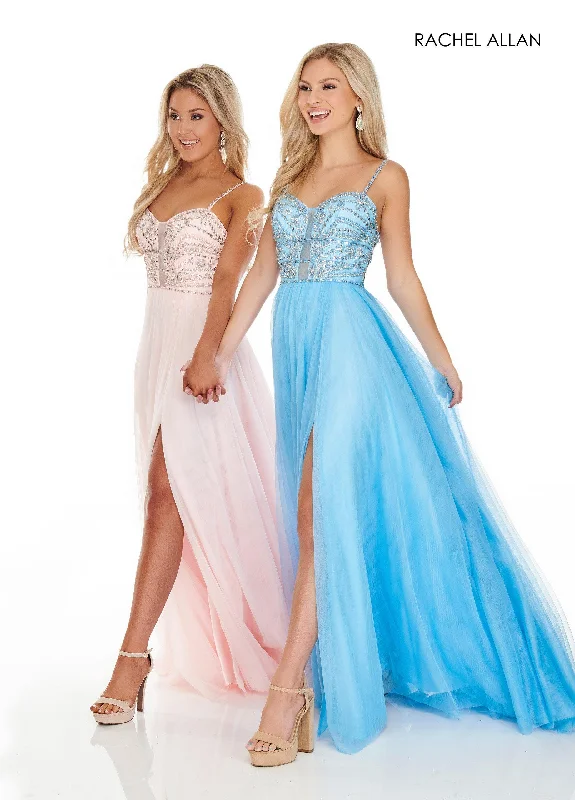 Strapless bodycon dress for a glamorous evening​Rachel Allan Long Prom Sexy Dress