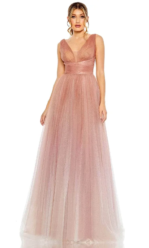 Ruffled - sleeve wedding guest dresses in light blue for a spring weddingMac Duggal 20601 - Rose Ombre Long Prom Dress Ruffled - sleeve wedding guest dresses in light blue for a spring weddingMac Duggal 20601 - Rose Ombre Long Prom Dress
