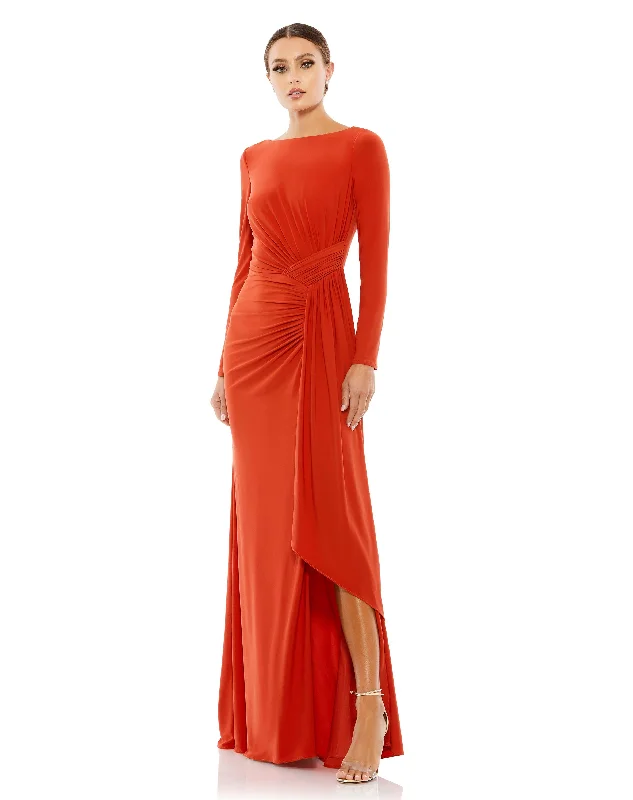 Wedding guest dresses with puff sleeves and knee - length hemsMac Duggal 26714 Long Sleeve Formal Dress Wedding guest dresses with puff sleeves and knee - length hemsMac Duggal 26714 Long Sleeve Formal Dress