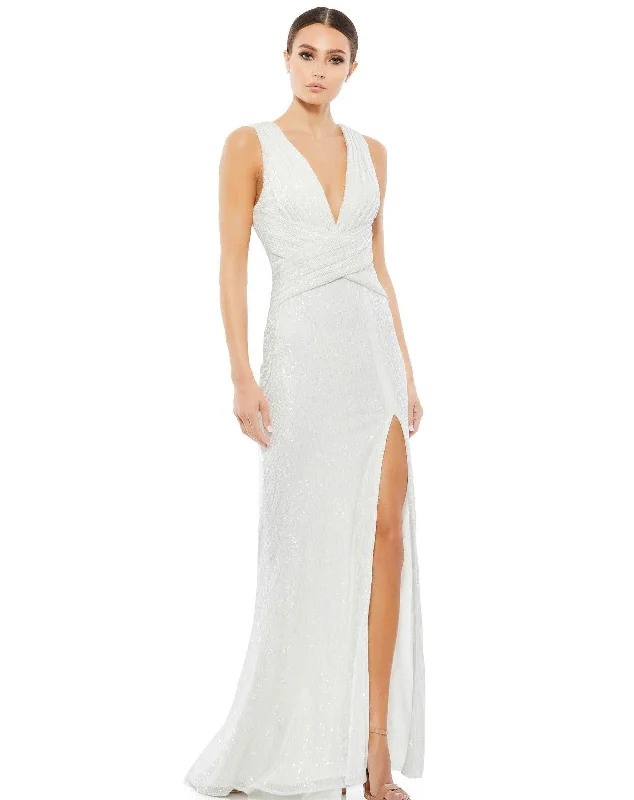 Wedding guest dresses with abstract prints and long trainsMac Duggal Prom Long Sleeveless Sequins Gown Sale Wedding guest dresses with abstract prints and long trainsMac Duggal Prom Long Sleeveless Sequins Gown Sale
