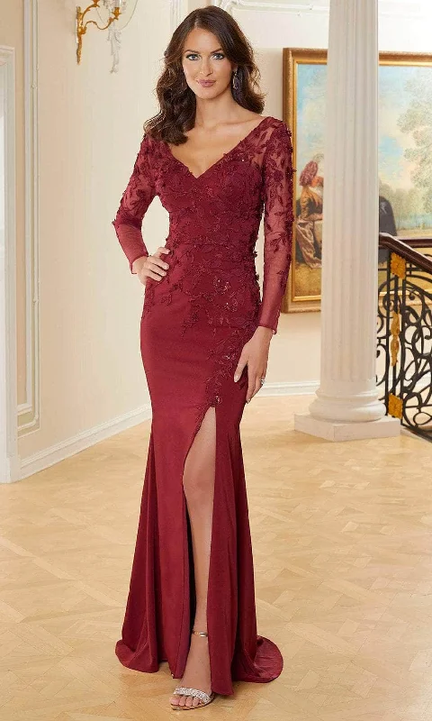 Bow - backed wedding guest dresses in silk for a luxurious feelMGNY By Mori Lee 72736 - V-Neck Sequin Lace Evening Gown Bow - backed wedding guest dresses in silk for a luxurious feelMGNY By Mori Lee 72736 - V-Neck Sequin Lace Evening Gown