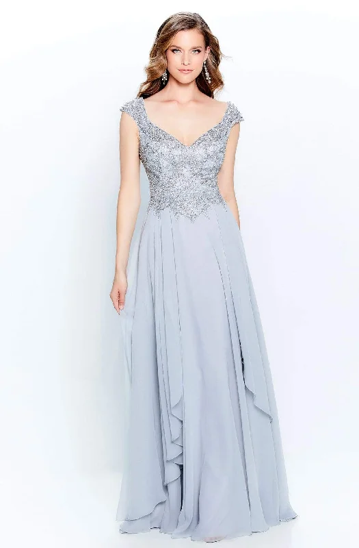 Off - the - shoulder wedding guest dresses in chiffonMontage by Mon Cheri - 120914 Beaded V-Neck A-Line Dress Off - the - shoulder wedding guest dresses in chiffonMontage by Mon Cheri - 120914 Beaded V-Neck A-Line Dress