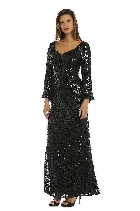 Bodycon dress with a zipper detail​Nightway Long Formal Dress 21737J