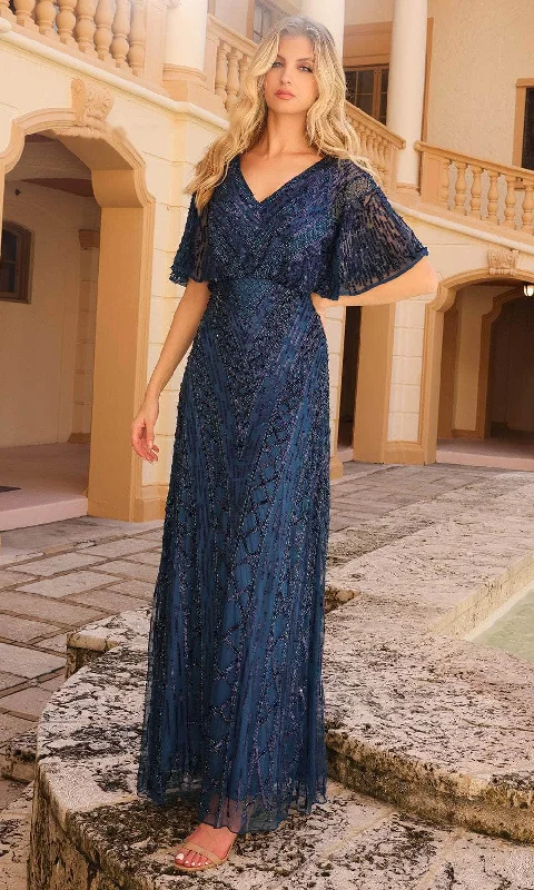Wedding guest dresses with high - low hems and floral appliquesPrimavera Couture 13119 - V-Neck Blouson Bodice Prom Gown Wedding guest dresses with high - low hems and floral appliquesPrimavera Couture 13119 - V-Neck Blouson Bodice Prom Gown