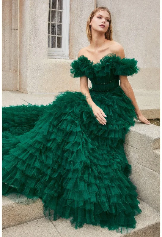 Bodycon dress in a geometric pattern​Andrea & Leo A1032 Ruffle Tulle Prom Dress
