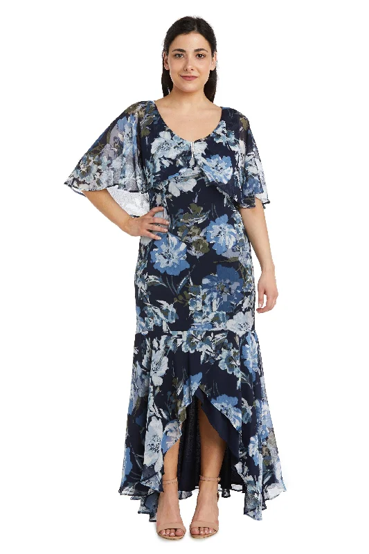 Off - the - shoulder wedding guest dresses in chiffonR&M Richards 7770P High Low Petite Chiffon Dress Off - the - shoulder wedding guest dresses in chiffonR&M Richards 7770P High Low Petite Chiffon Dress