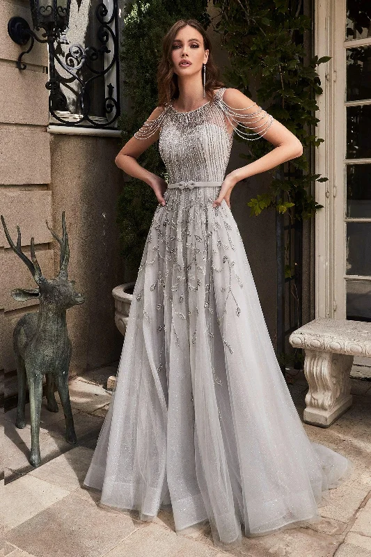 Long - sleeved wedding guest dresses in velvet for a winter weddingCinderella Divine B710 A-Line Long Prom Dress Long - sleeved wedding guest dresses in velvet for a winter weddingCinderella Divine B710 A-Line Long Prom Dress