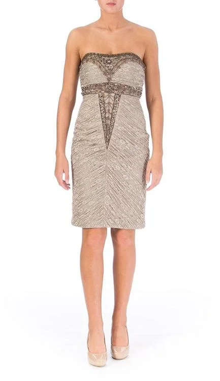 Animal - print cocktail dresses with a V - neck for a fierce lookSue Wong - N2424 Embellished Floral Lace Sheath Dress Animal - print cocktail dresses with a V - neck for a fierce lookSue Wong - N2424 Embellished Floral Lace Sheath Dress