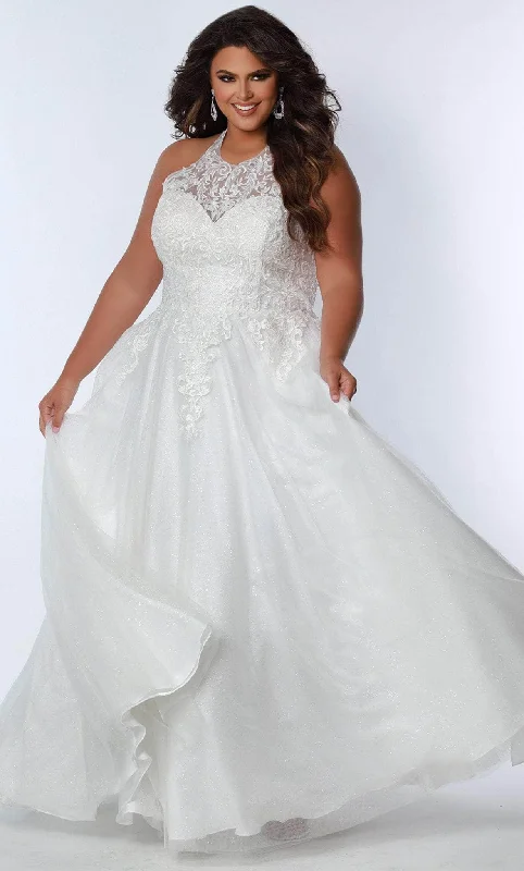 Plaid wedding guest dresses in muted colors for a fall weddingSydney's Closet SC7352 - Embroidered Halter Prom Gown Plaid wedding guest dresses in muted colors for a fall weddingSydney's Closet SC7352 - Embroidered Halter Prom Gown
