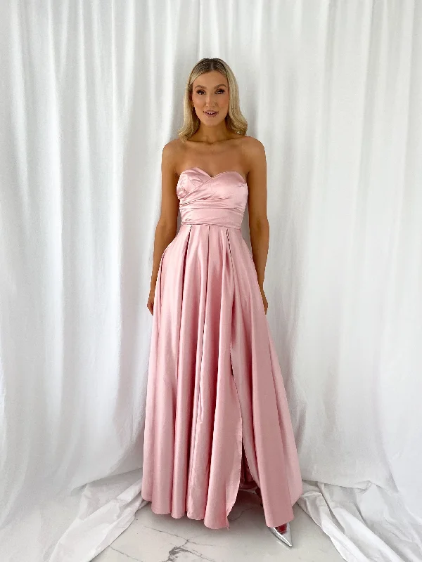 Teresa Off The Shoulder Maxi Dress - Old Rose