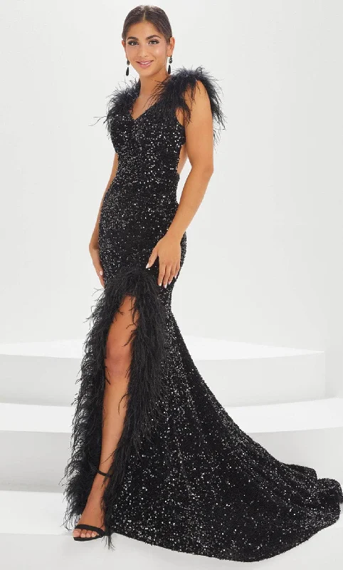 Wedding guest dresses with cut - out details and midi lengthsTiffany Designs by Christina Wu 16004 - Sequined Evening Gown Wedding guest dresses with cut - out details and midi lengthsTiffany Designs by Christina Wu 16004 - Sequined Evening Gown