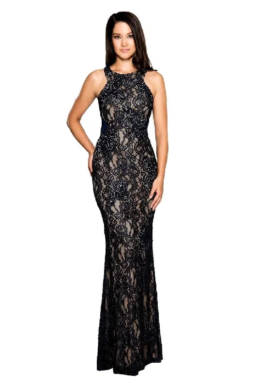 Formal dresses with geometric patterns and metallic accents for a modern formal affairCachet - 58250Z Black Embellished Lace Long Dress Formal dresses with geometric patterns and metallic accents for a modern formal affairCachet - 58250Z Black Embellished Lace Long Dress
