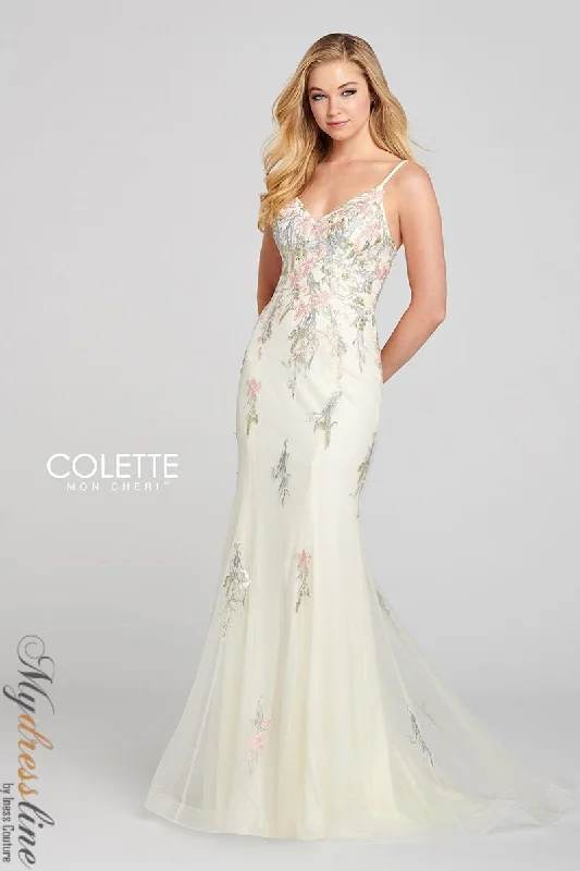 Formal dresses with wrap - around styles and beaded belts for a customized fitColette CL12110 Formal dresses with wrap - around styles and beaded belts for a customized fitColette CL12110