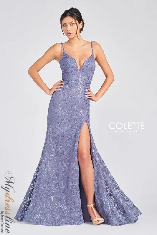 Prom dresses with side - slit pockets and solid - color fabrics for a practical and stylish formal lookColette CL12269 Prom dresses with side - slit pockets and solid - color fabrics for a practical and stylish formal lookColette CL12269