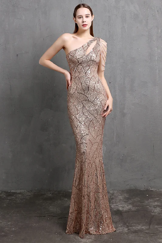 Party dresses with a denim material for a casual yet stylish lookGold Mermaid One Shoulder Sequin Prom Dresses Party dresses with a denim material for a casual yet stylish lookGold Mermaid One Shoulder Sequin Prom Dresses