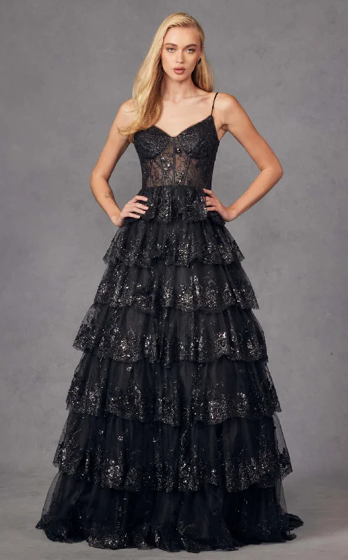 Prom dresses with cold - shoulder cutouts and satin bows for a trendy lookJuliet JT2454K Dress Prom dresses with cold - shoulder cutouts and satin bows for a trendy lookJuliet JT2454K Dress