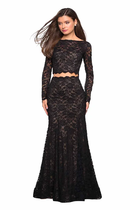 Prom dresses with illusion necklines and crystal embellishments for a formal affairLa Femme 27601 Dress Prom dresses with illusion necklines and crystal embellishments for a formal affairLa Femme 27601 Dress