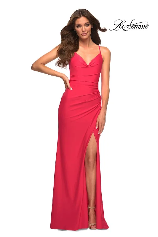 Sheath party dresses in a bold color for a statement - making outfitLa Femme Dress 30444 Sheath party dresses in a bold color for a statement - making outfitLa Femme Dress 30444
