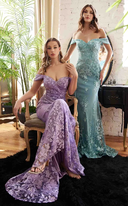 Prom dresses with metallic - colored fabrics and beaded embroidery for a glamorous promLaDivine OC014 Dress Prom dresses with metallic - colored fabrics and beaded embroidery for a glamorous promLaDivine OC014 Dress