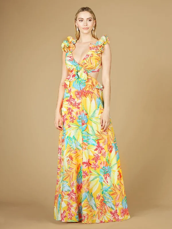 Velvet party dresses in rich jewel tones for a sophisticated appearanceLara Dresses 29270 Long Print Formal Dress Velvet party dresses in rich jewel tones for a sophisticated appearanceLara Dresses 29270 Long Print Formal Dress