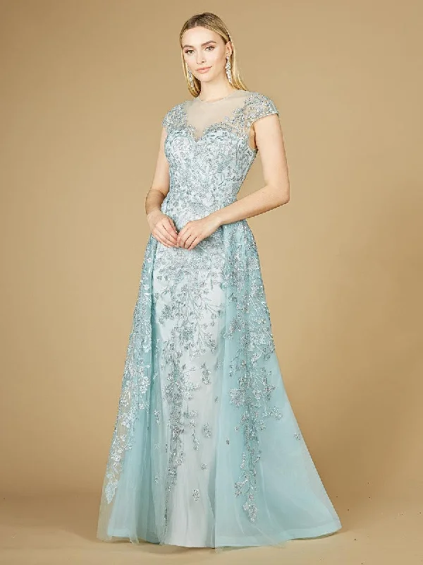 Party dresses with a denim material for a casual yet stylish lookLara Dresses 29798 Cap Sleeve Long Evening Gown Party dresses with a denim material for a casual yet stylish lookLara Dresses 29798 Cap Sleeve Long Evening Gown