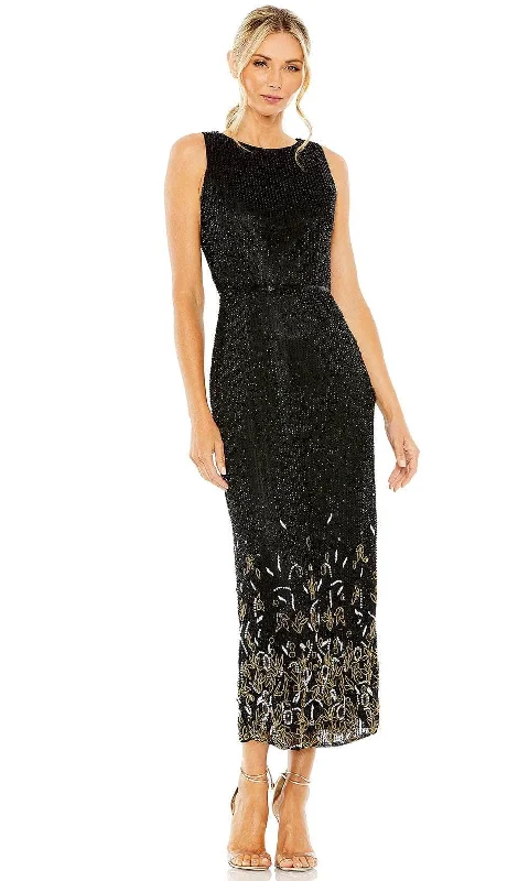 Formal dresses with tiered skirts and pearl embellishments for a luxurious feelMac Duggal 5796 - Sleeveless Column Prom Dress Formal dresses with tiered skirts and pearl embellishments for a luxurious feelMac Duggal 5796 - Sleeveless Column Prom Dress