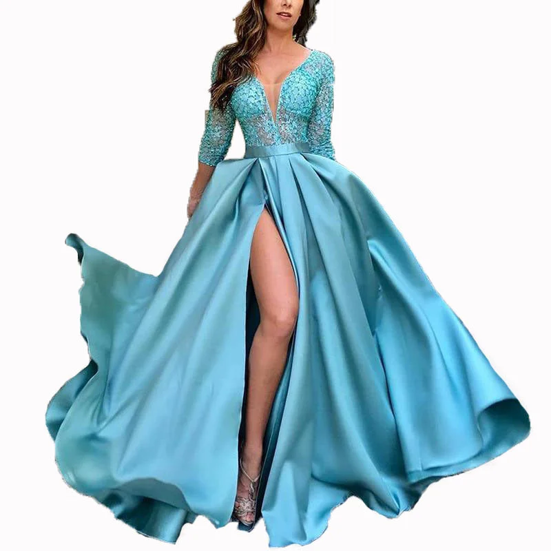 Manufacturer made top quality Banquet Performance New Host Long Mermaid Slim Wedding Evening Dress drop shipping fulfill