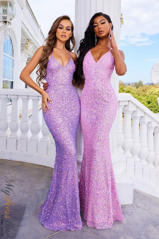 Formal dresses with embroidered panels and tulle overlays for a fairytale promPortia & Scarlett PS22445C Formal dresses with embroidered panels and tulle overlays for a fairytale promPortia & Scarlett PS22445C