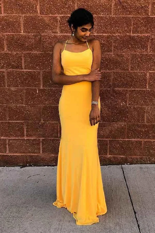 Midi - length party dresses for a modest and fashionable choiceSexy Mermaid Satin Mustard Yellow Criss Cross Long Prom/Evening Dress PG834 Midi - length party dresses for a modest and fashionable choiceSexy Mermaid Satin Mustard Yellow Criss Cross Long Prom/Evening Dress PG834