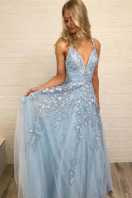 80s - inspired party dresses with bold colors and big shouldersSky Blue Lace Prom Dresses Long V Neck Rose Red Formal Dress PG810 80s - inspired party dresses with bold colors and big shouldersSky Blue Lace Prom Dresses Long V Neck Rose Red Formal Dress PG810