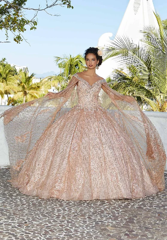 Party dresses with a polka - dot pattern for a classic and playful styleVizcaya by Morilee Patterned Glitter Quince Dress 89357 Party dresses with a polka - dot pattern for a classic and playful styleVizcaya by Morilee Patterned Glitter Quince Dress 89357