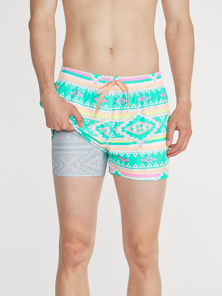 High - waisted women swimwear for a retro and flattering lookThe En Fuegos 4" (Lined Classic Swim Trunk) High - waisted women swimwear for a retro and flattering lookThe En Fuegos 4" (Lined Classic Swim Trunk)