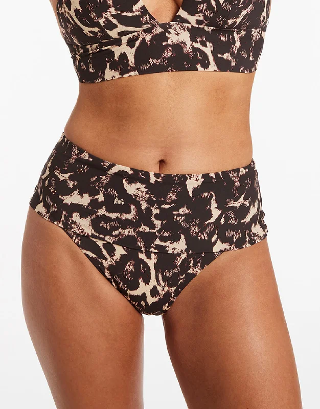 Neon - colored bikini to stand out on the beachAllure Fold Down Bikini Pant - Black