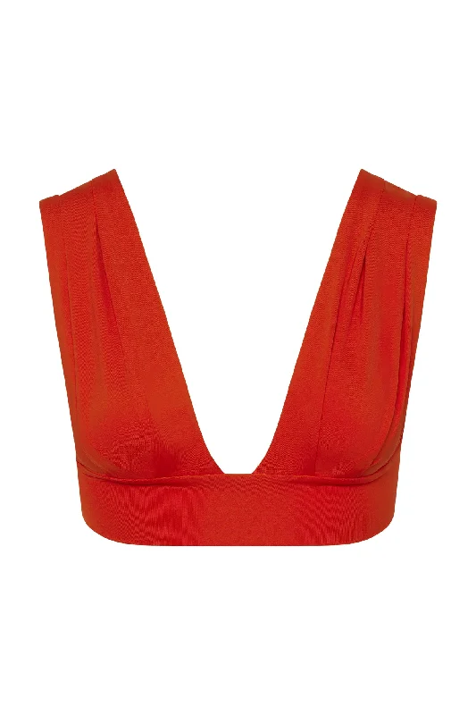 Women's Metallic - Trimmed Swim Tops in Gold for a Glamorous Beach PartyAruba Top - Chili Pepper Women's Metallic - Trimmed Swim Tops in Gold for a Glamorous Beach PartyAruba Top - Chili Pepper