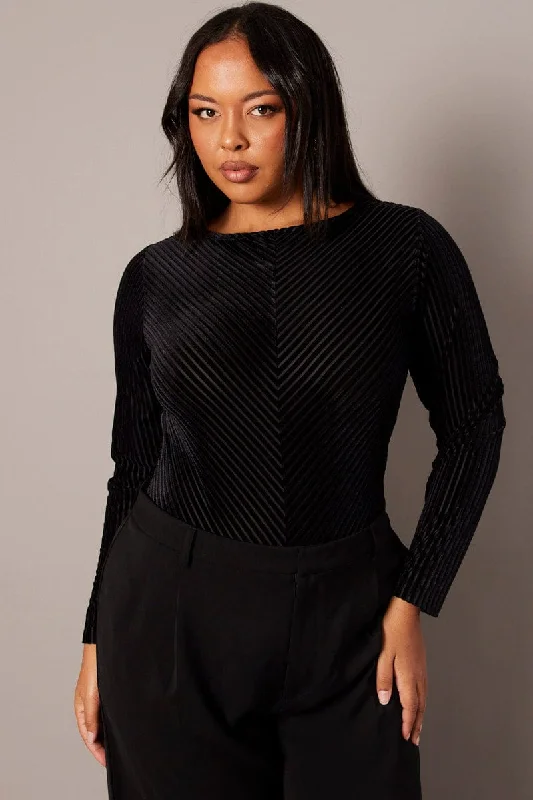 Seamless Bodysuits for a Smooth Underwear LookBlack Bodysuit Long Sleeve Crew Neck Stripe Seamless Bodysuits for a Smooth Underwear LookBlack Bodysuit Long Sleeve Crew Neck Stripe