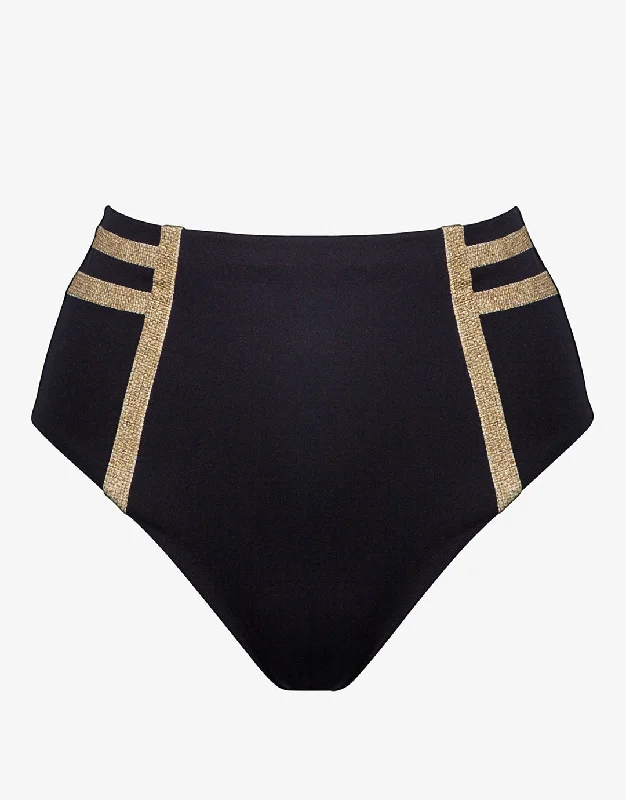 High - waisted bikini for a retro and tummy - flattering lookConstruction High Waist Bikini Pant - Black High - waisted bikini for a retro and tummy - flattering lookConstruction High Waist Bikini Pant - Black