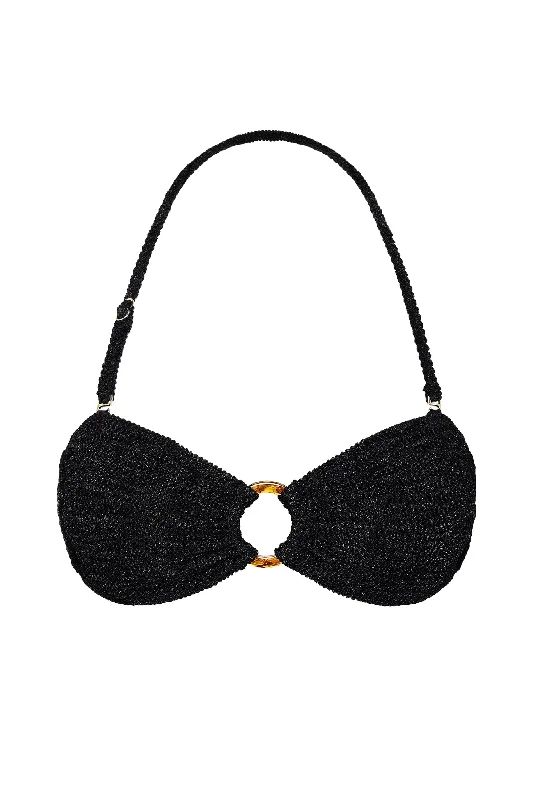 Women's Underwire Push - Up Swim Tops in Black for Enhanced Support and CleavageCosta Rica Top - Black Crinkle Women's Underwire Push - Up Swim Tops in Black for Enhanced Support and CleavageCosta Rica Top - Black Crinkle