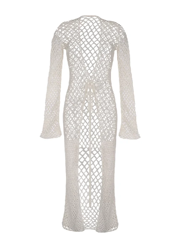 Tunic - style cover ups for a loose and comfortable beach outfitELKI IVORY CROCHET DRESS Tunic - style cover ups for a loose and comfortable beach outfitELKI IVORY CROCHET DRESS