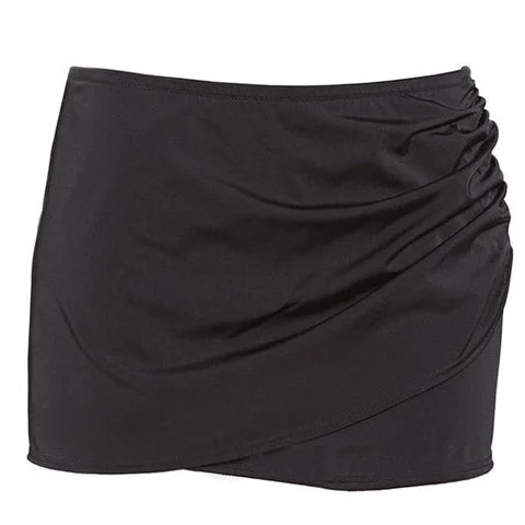 Thermal - lined cover ups for cooler beach eveningsElomi Wrap Skirted Brief Swim Bottom Black