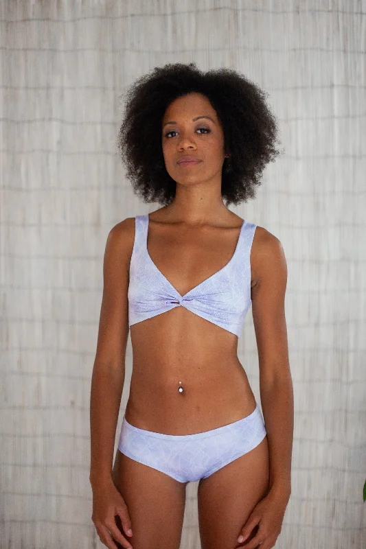 Women's Metallic - Trimmed Swim Tops in Gold for a Glamorous Beach PartyHuka Top| Banana Leaf + Lilac Women's Metallic - Trimmed Swim Tops in Gold for a Glamorous Beach PartyHuka Top| Banana Leaf + Lilac